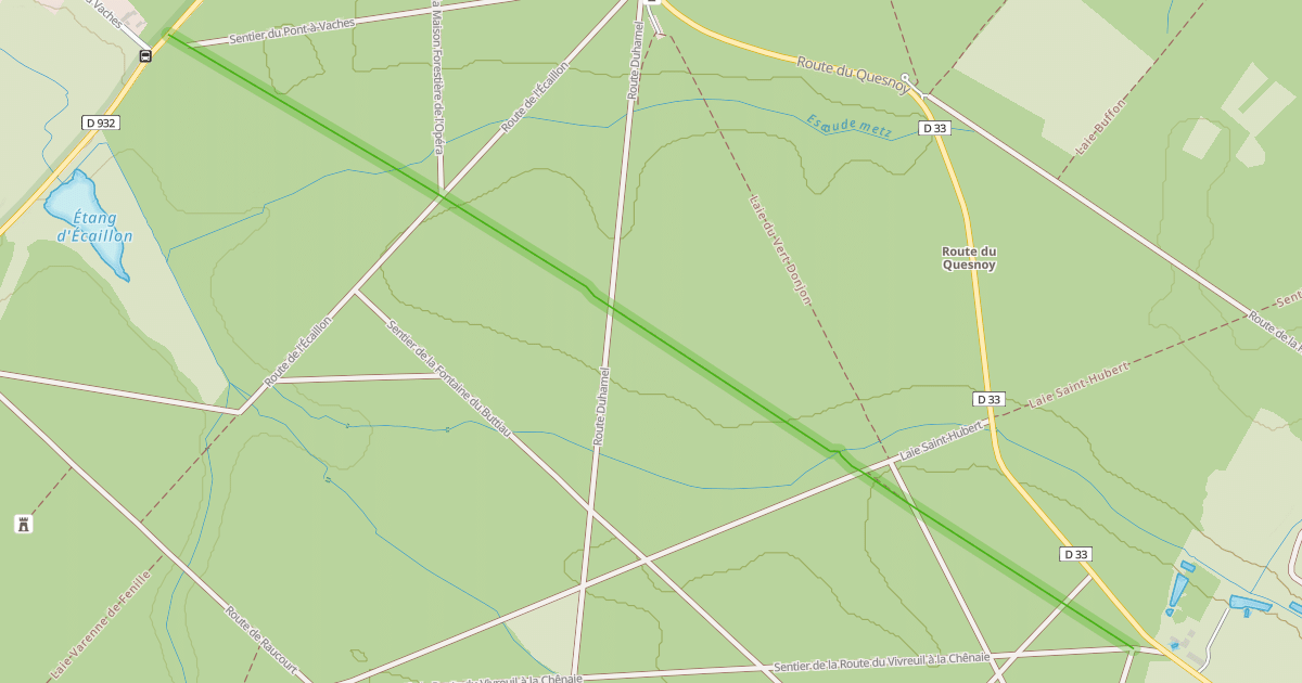 Map preview of Sentier du Pont-à-Vaches à la Chênaie