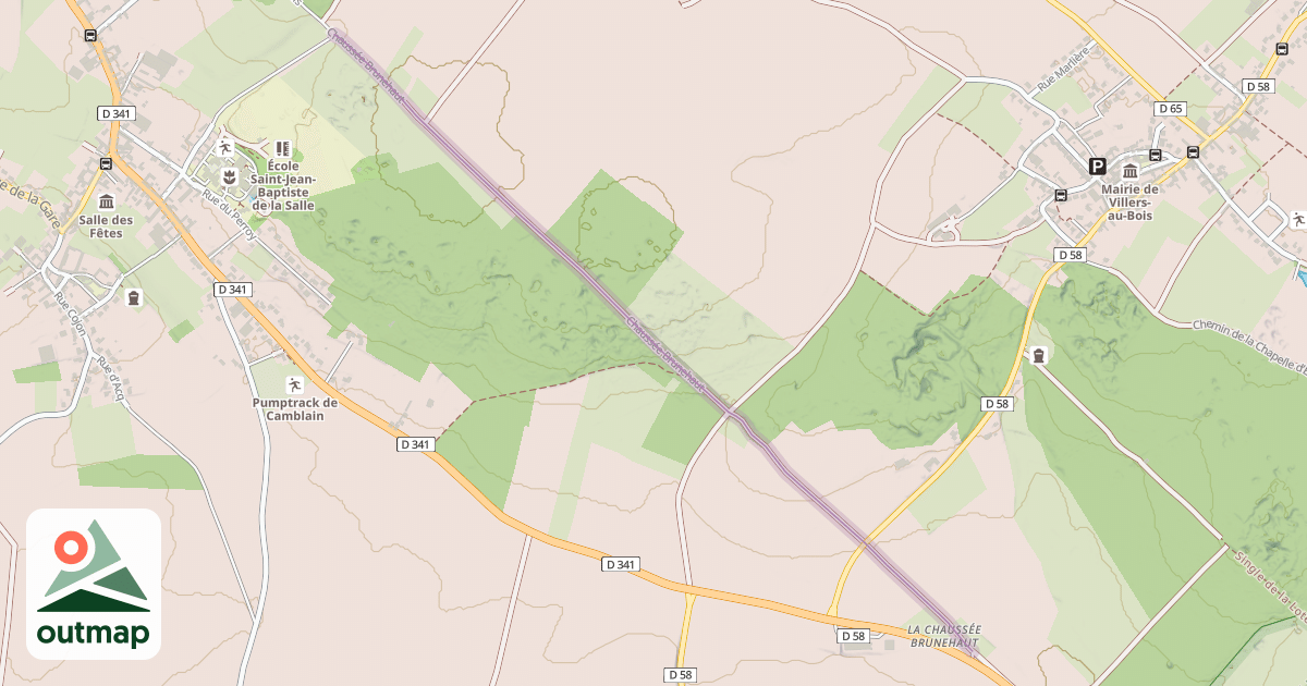 Map of Chaussée Brunehaut