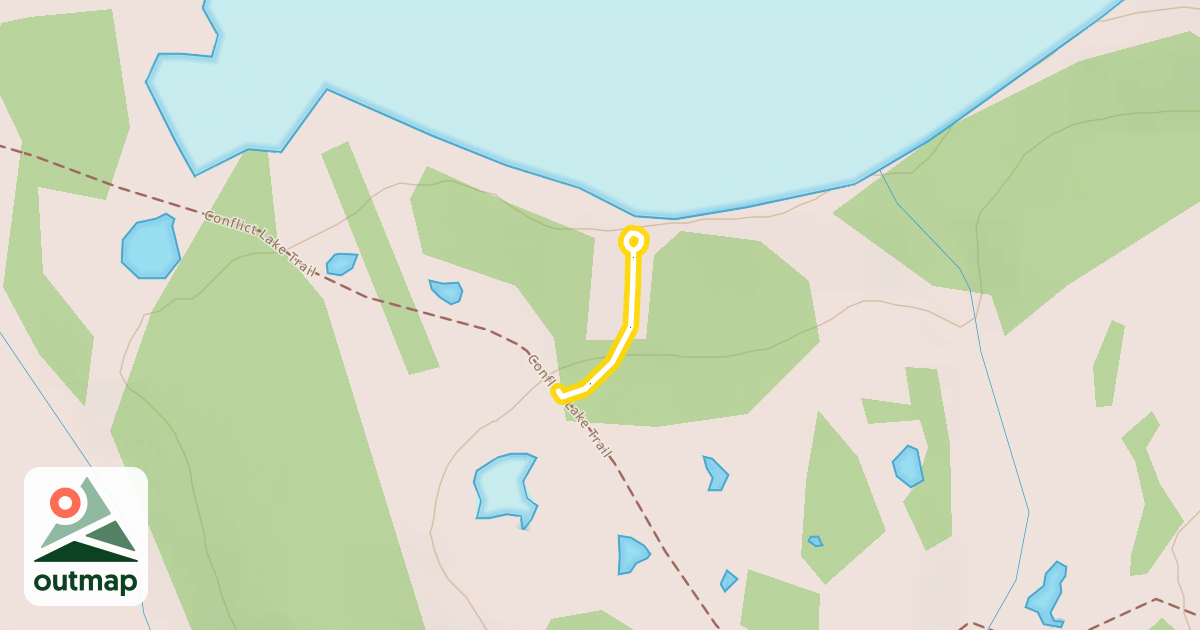 Map of Conflict Lake Viewpoint