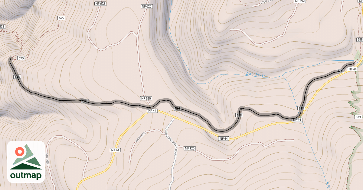 Map of Surveyor's Ridge Trail #688