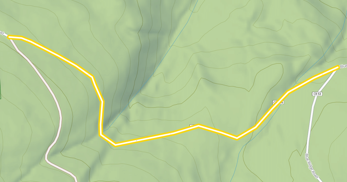 Map preview of Pole Creek Road
