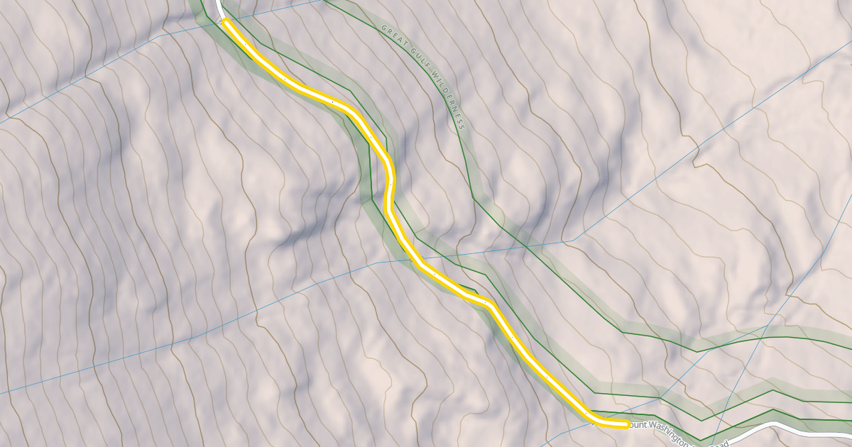 Map preview of Mount Washington Auto Road