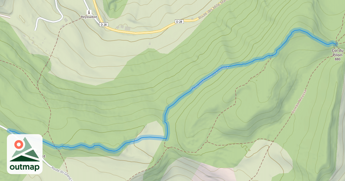 Map of Variantes vers les Ruines