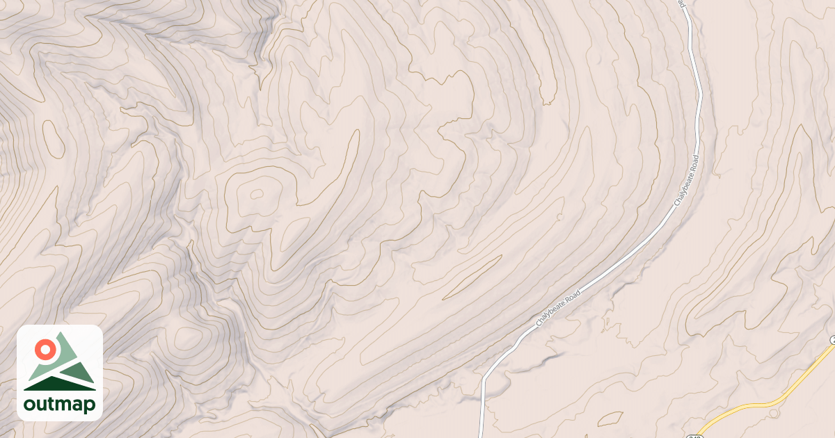 Map of EAST ROUND MTN