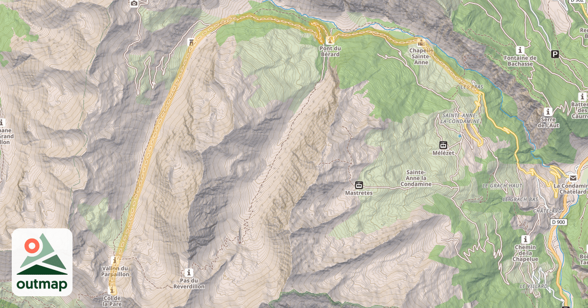 Map of Col de la Pare — Les Pras