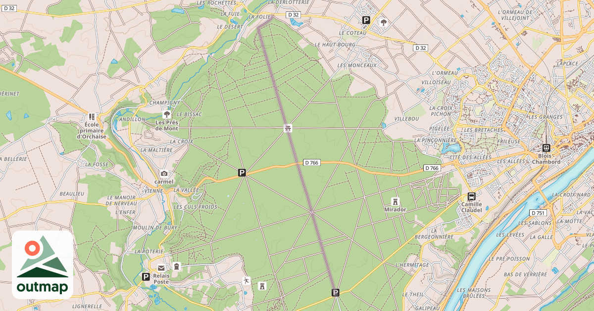 Map of Allée de St Lubin à La Vicomte