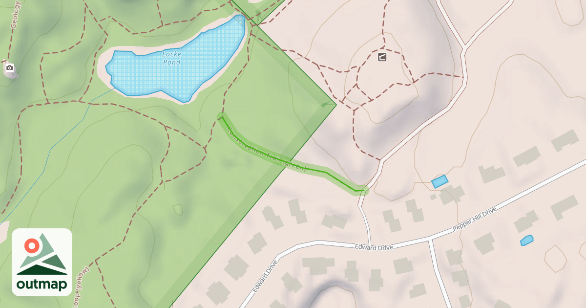 Map of Conservation Trail (green)