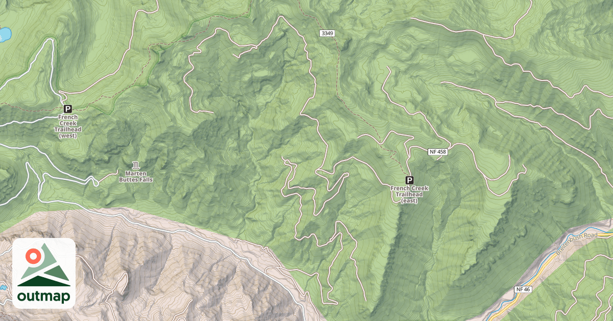 Map of MARTEN BUTTE ROAD