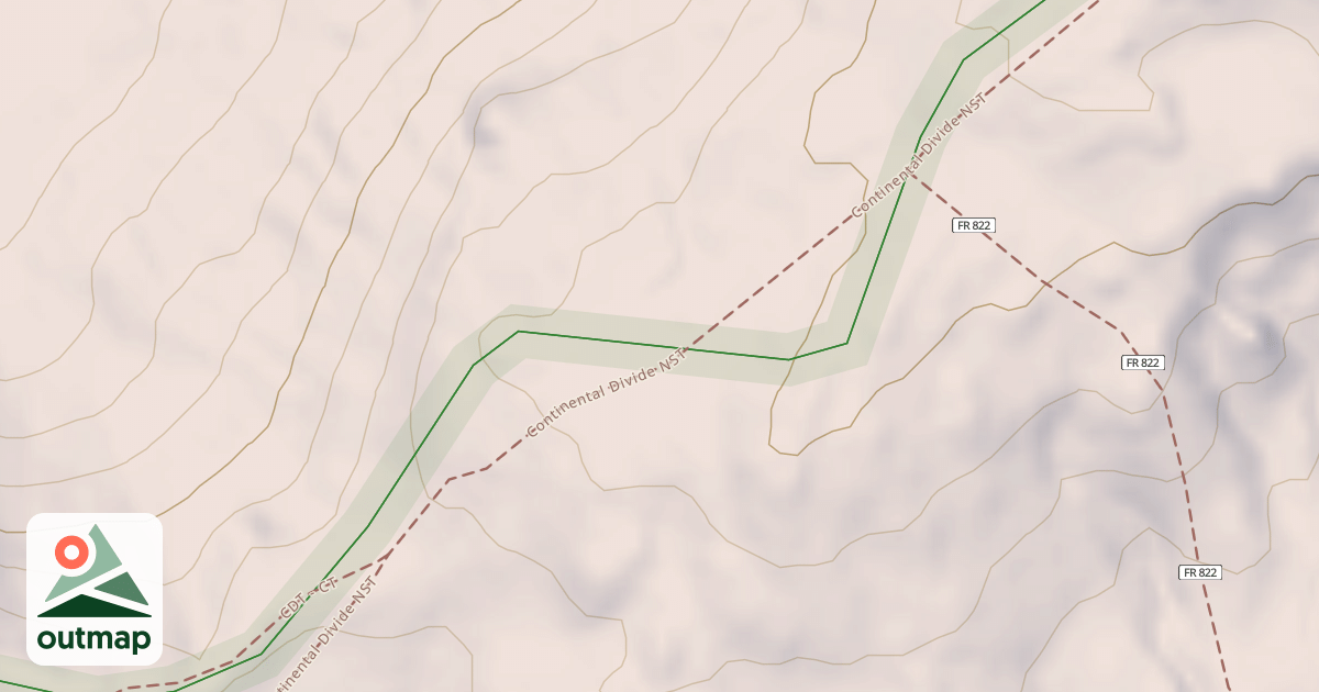 Map of Continental Divide National Scenic Trail