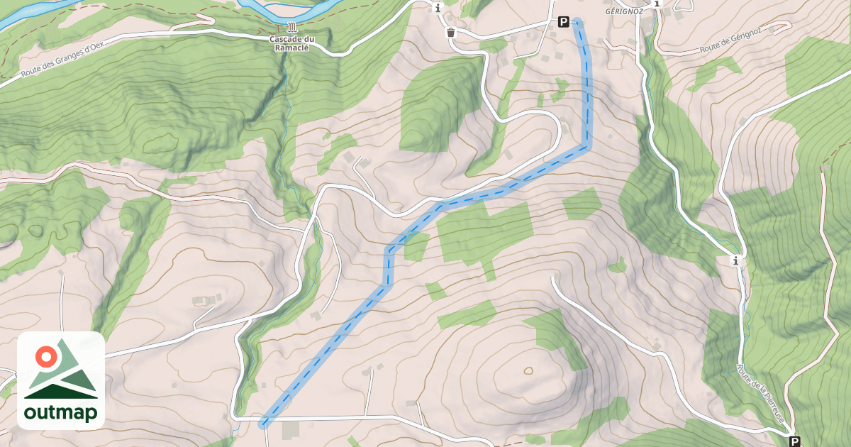 Map of (abandonné) piste 92