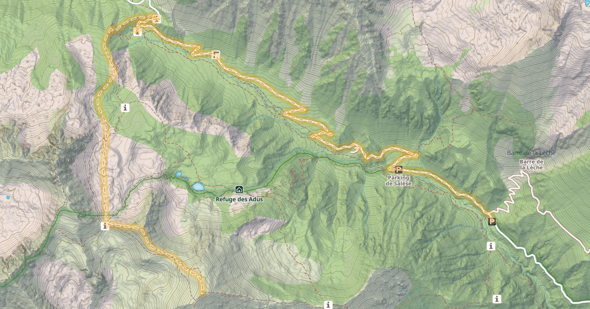 Map preview of Mont Archas — Granges du Terras
