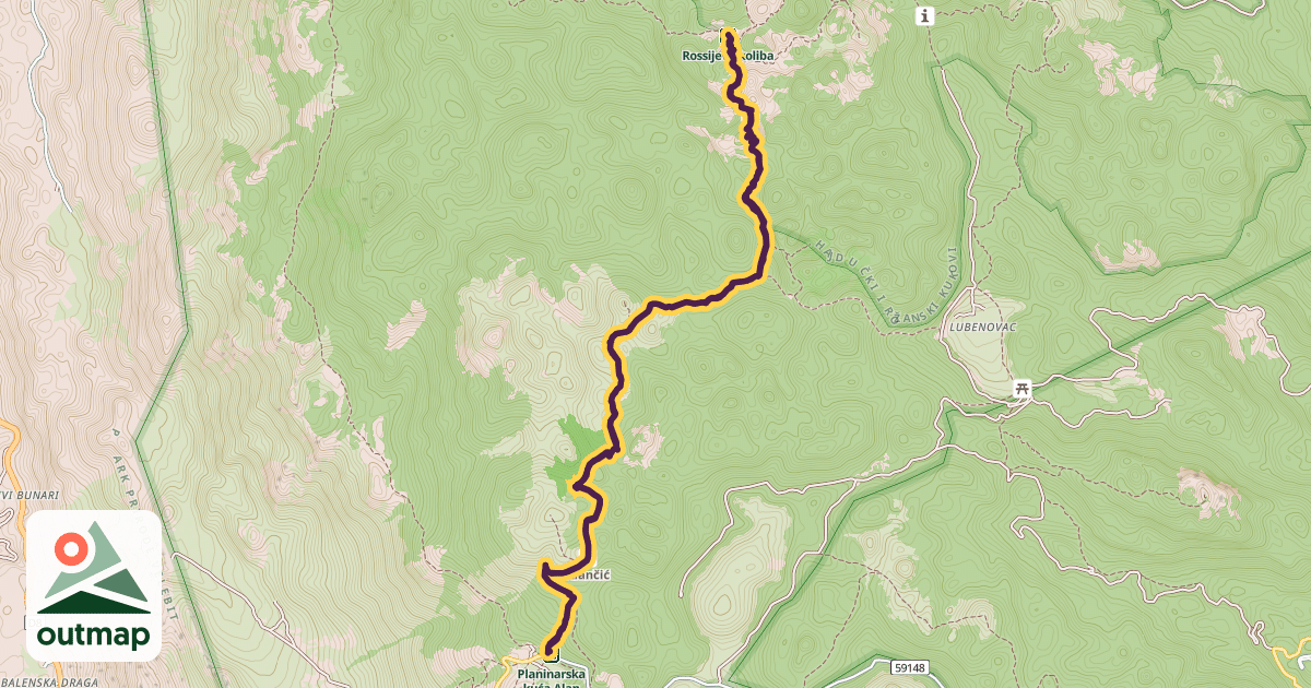 Map of Premužić Trail