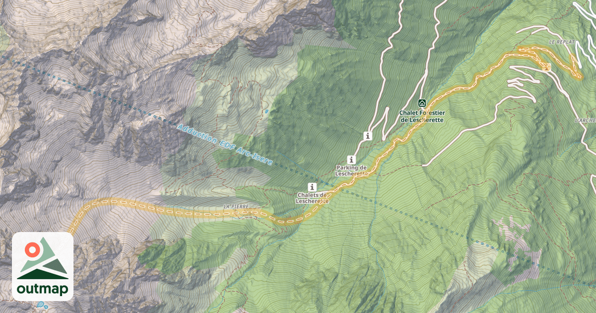 Map of Brèche de la Barme — Le Replat
