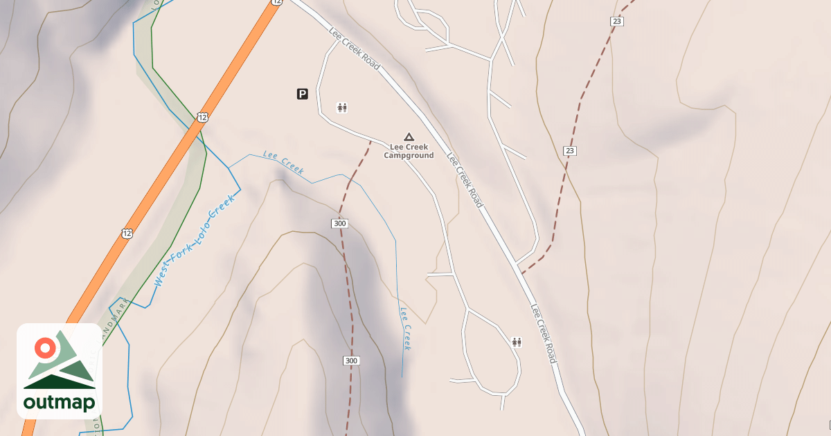 Map of LEE CR CAMP WEST LOOP