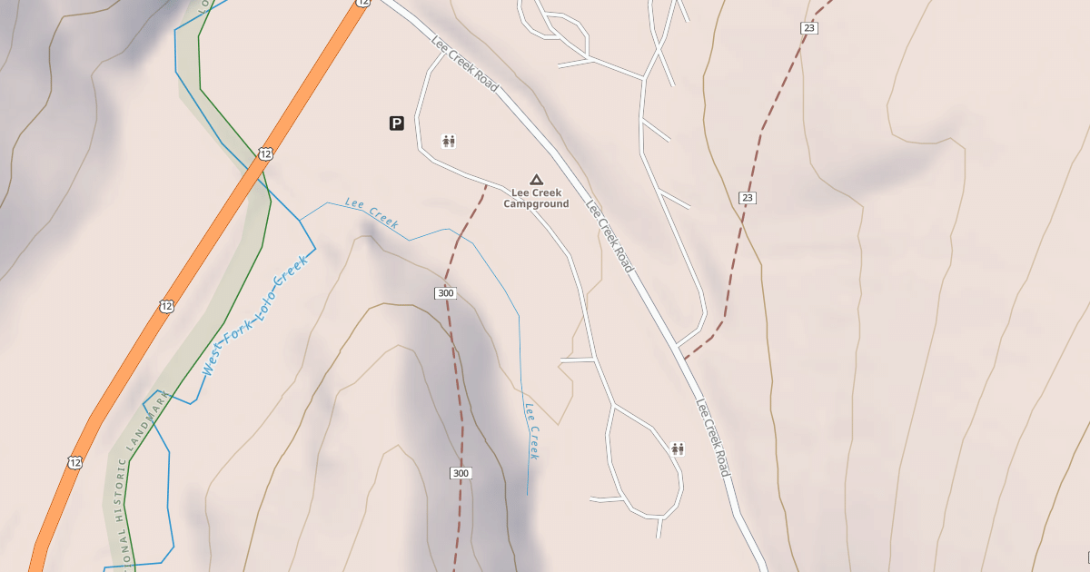 Map preview of LEE CR CAMP WEST LOOP