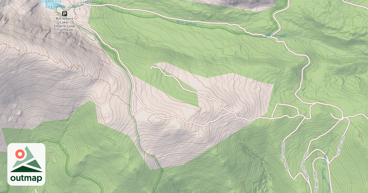 Map of BILL MOORE LAKE