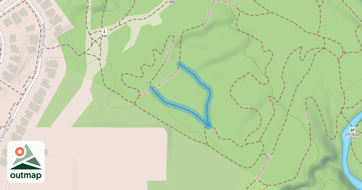 Map of Tangle of Trails Loop