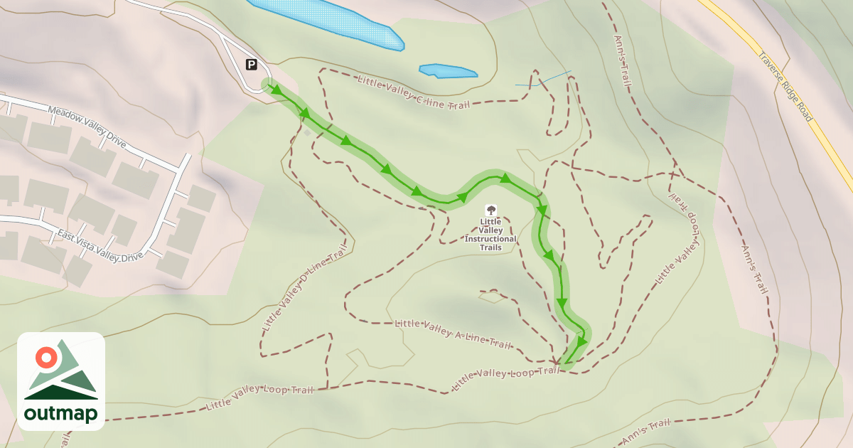 Map of Little Valley Main Trail