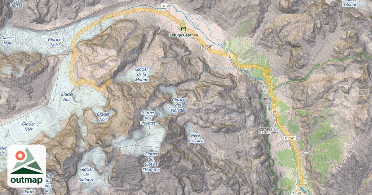 Map of Brèche de la Momie — Ailefroide