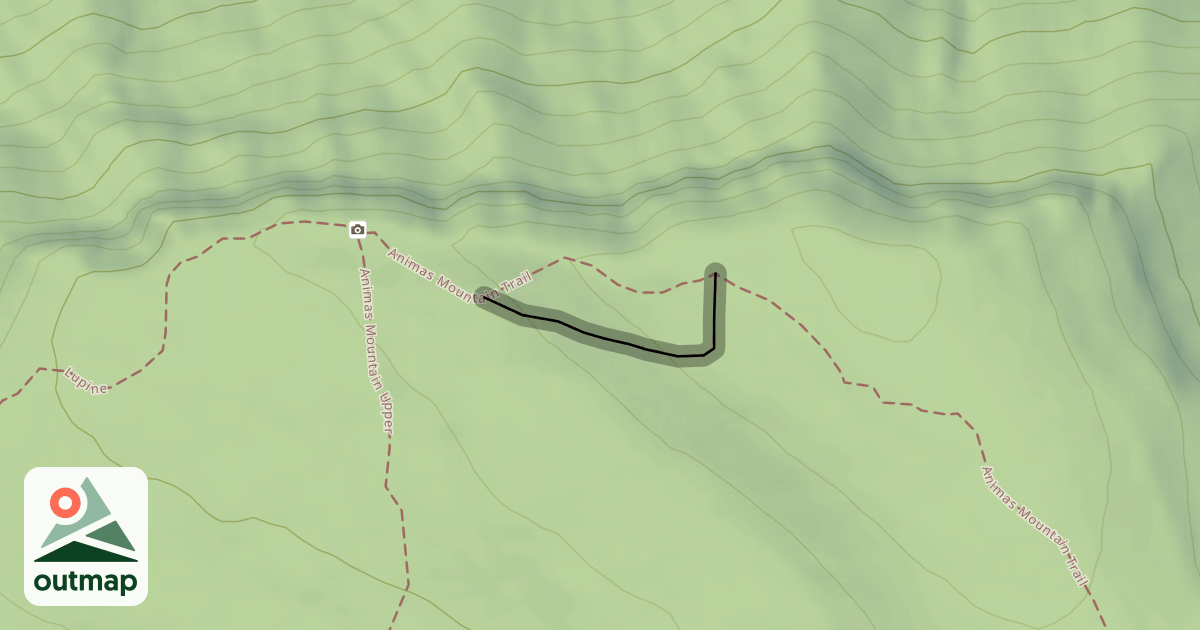 Map of Animas Mountain Upper