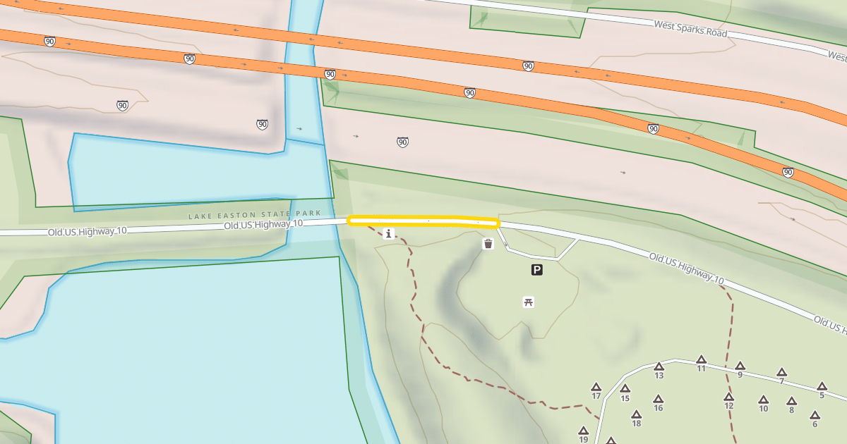 Map preview of Old US Highway 10