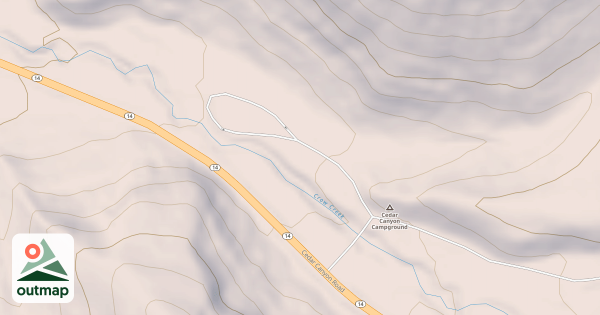 Map of CEDAR CANYON CG LOOP A
