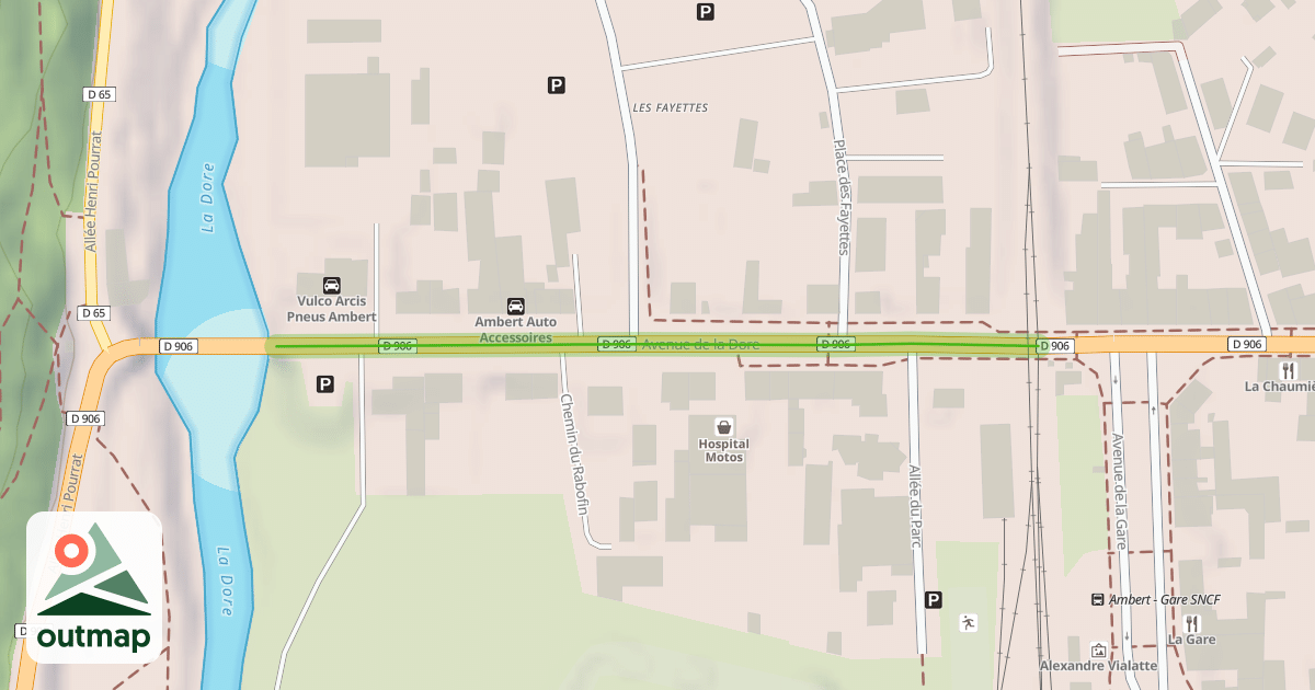Map of Avenue de la Dore