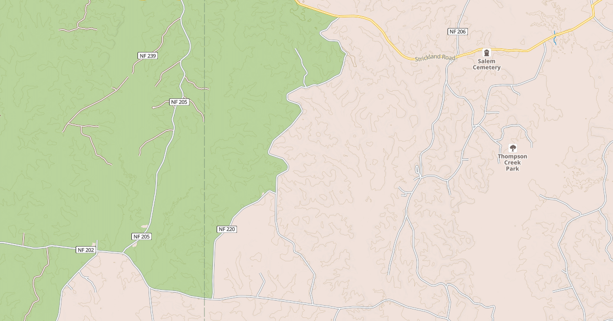 Map preview of USFS Motor Vehicle Use Map Roads {863251F0-5CFA-44E9-A224-D2BF32DA3BAD}