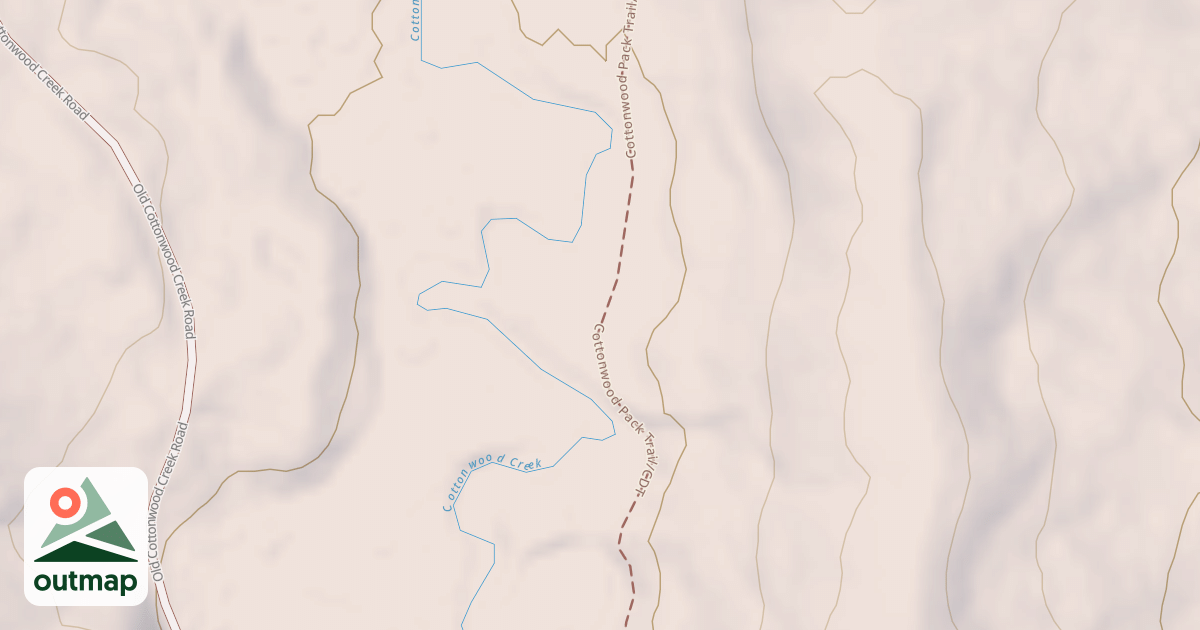 Map of Cottonwood (Pack)