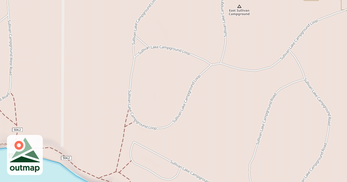 Map of SULLIVAN LAKE CAMPGROUND LOOP