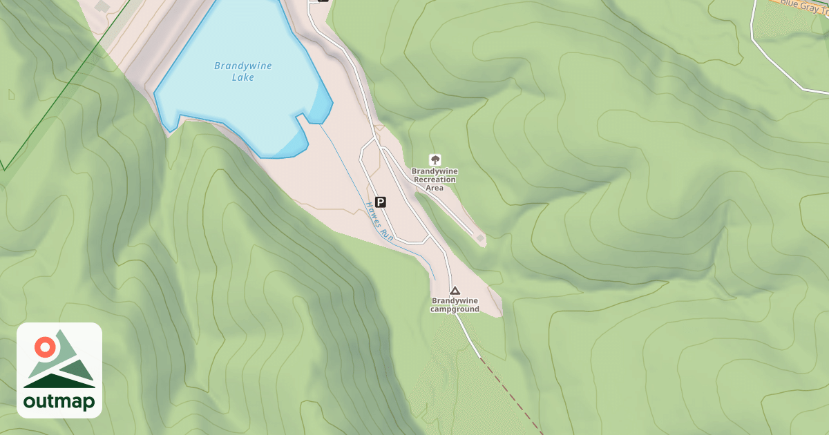 Map of HAWES RUN