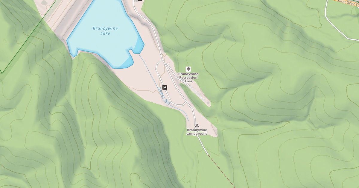 Map preview of HAWES RUN