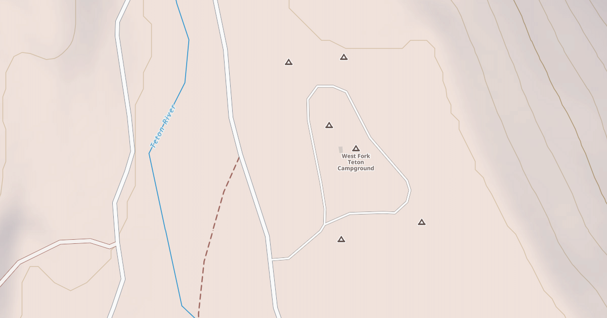 Map preview of WEST FORK TETON CAMPGROUND