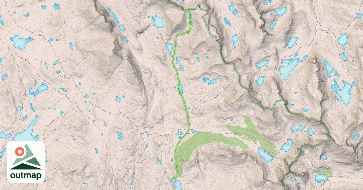 Map of Hailey Pass Trail
