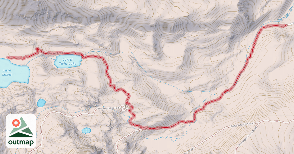 Map of North Meadow Creek