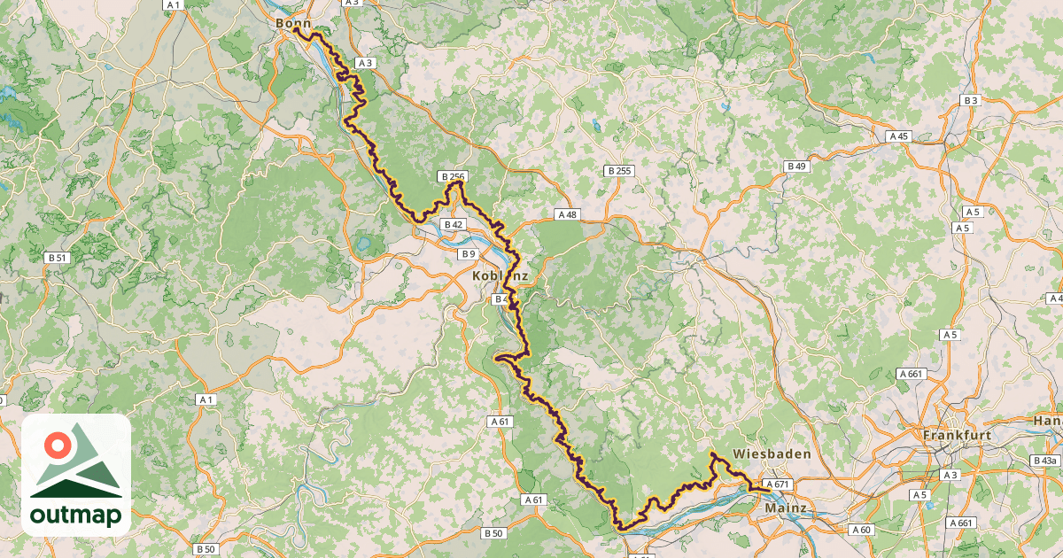 Map of Rheinsteig