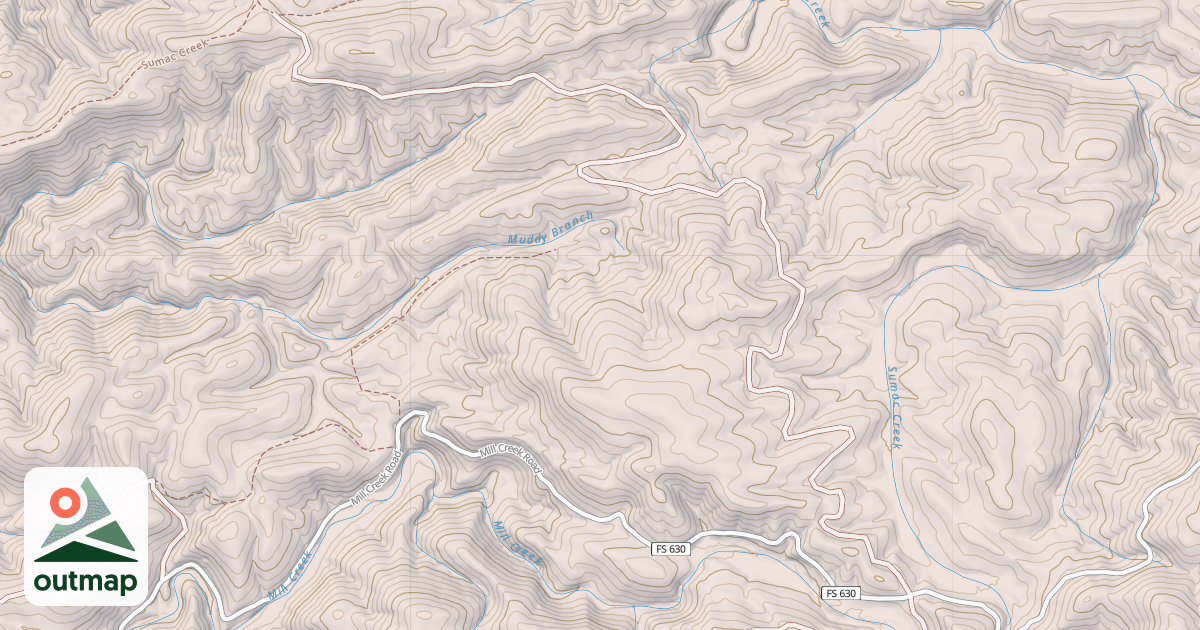 Map of LACKY KNOB