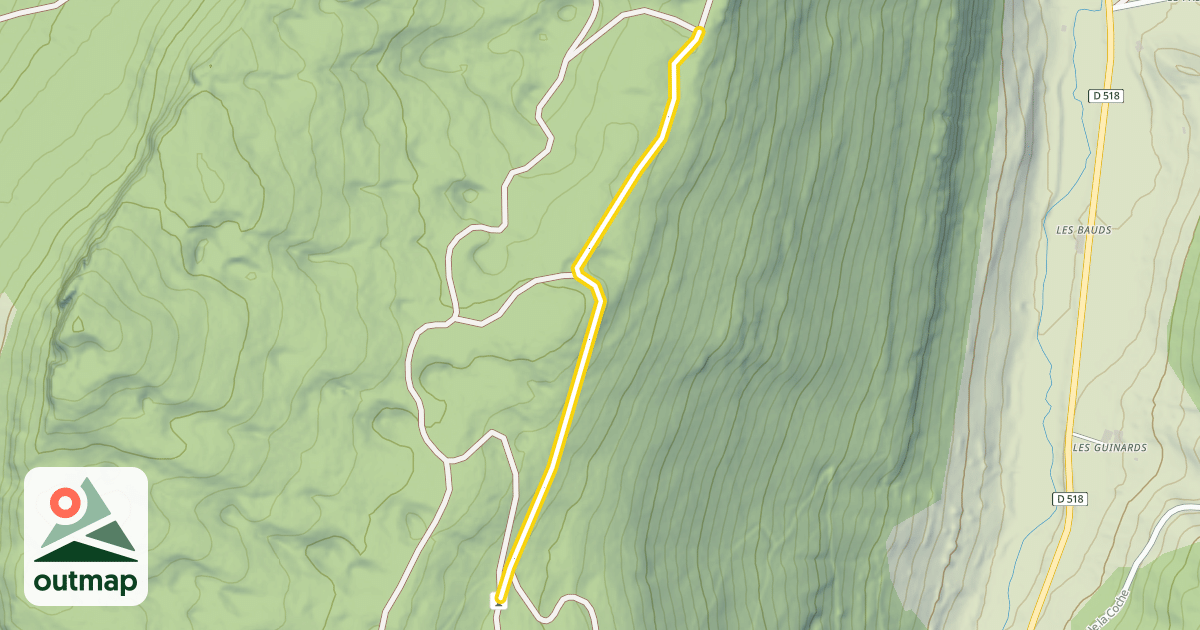 Map of Route forestière de la Trompe
