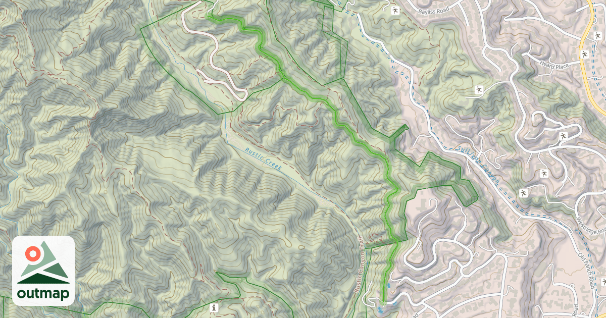 Map of Sullivan Ridge Fire Road