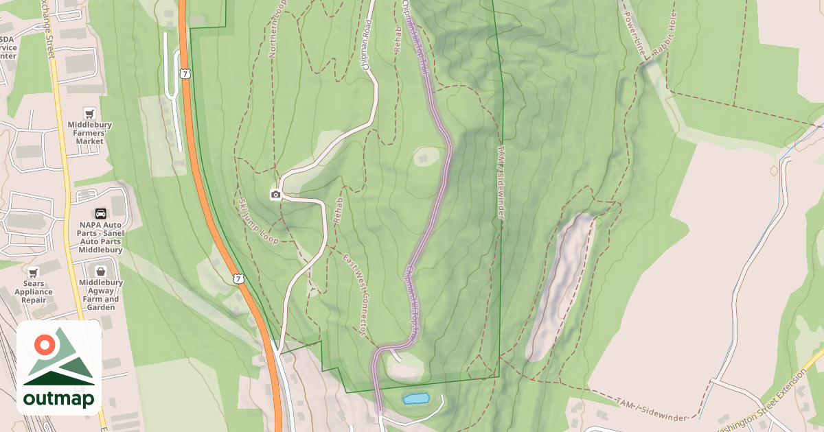 Map of Chipman Hill Top Trail