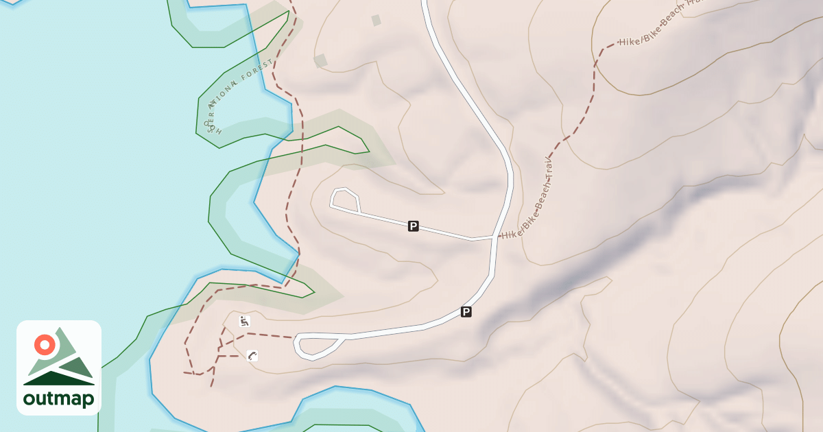 Map of BEACH OVERFLOW PARKING