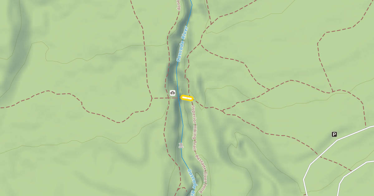 Map preview of Superior Hiking Trail - Cascade River Loop