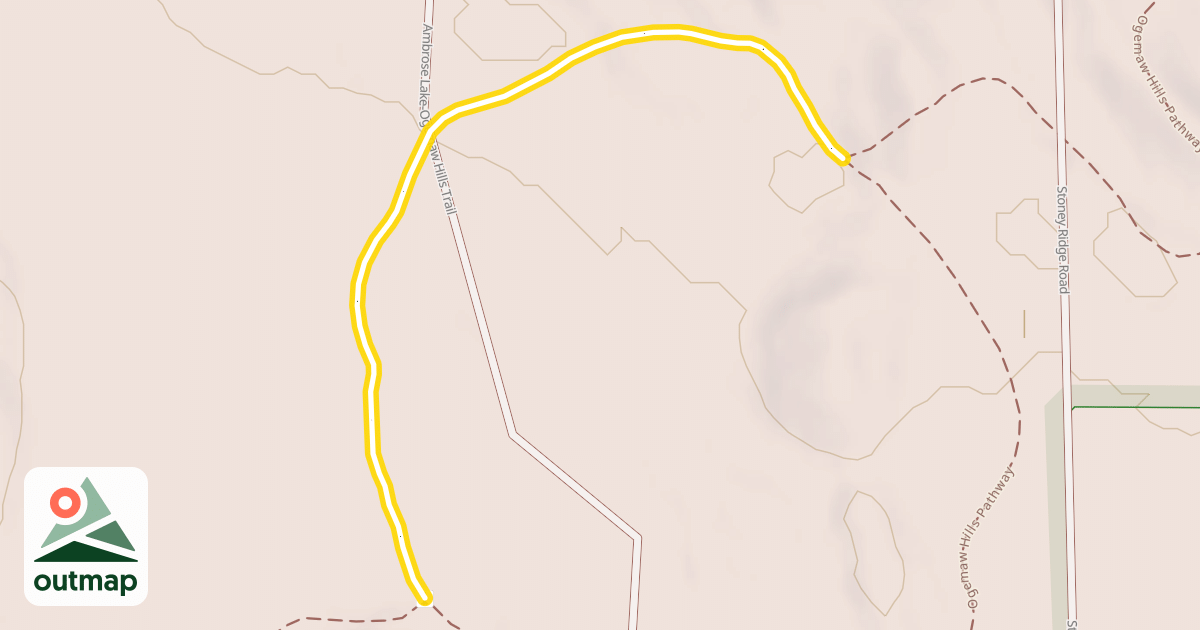 Map of Ogemaw Hills Pathway