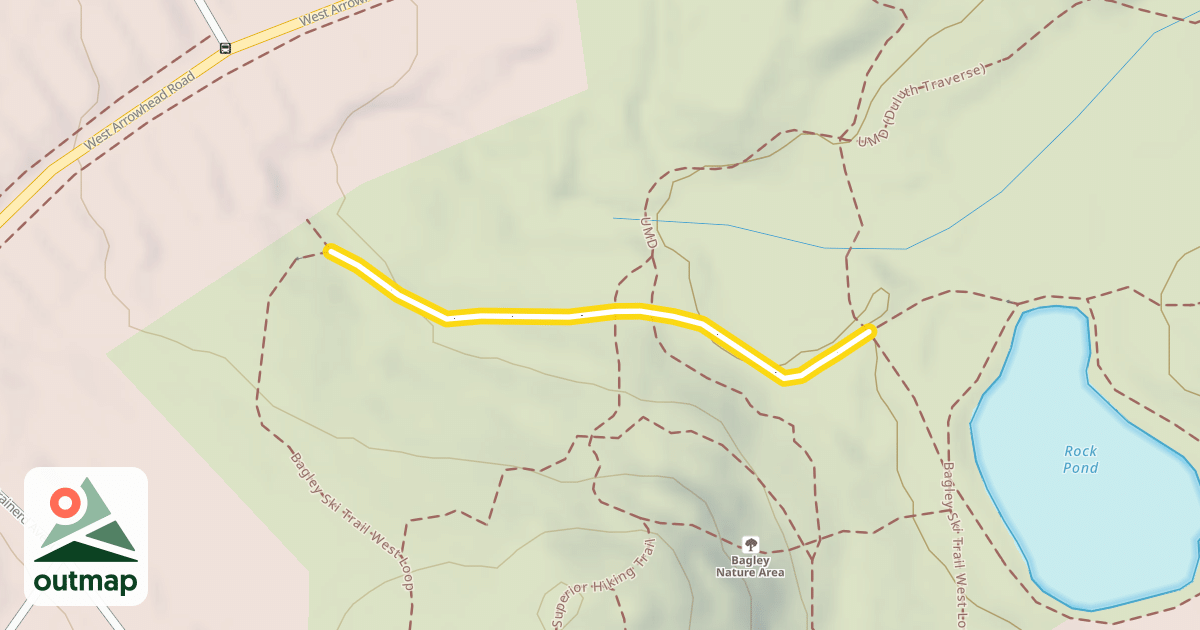 Map of Bagley Ski Trail West Loop