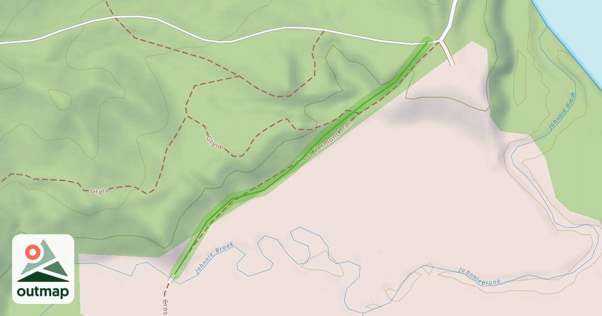 Map of Town Highway 16 (Johnnie Brook Road)