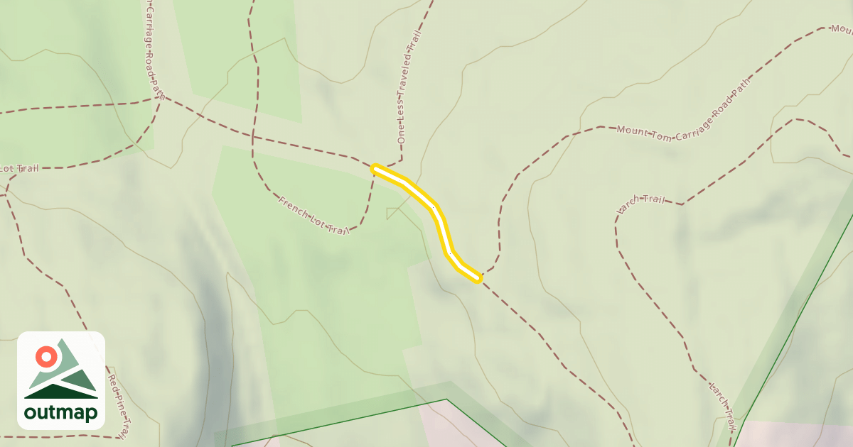 Map of Mount Tom Carriage Road Path