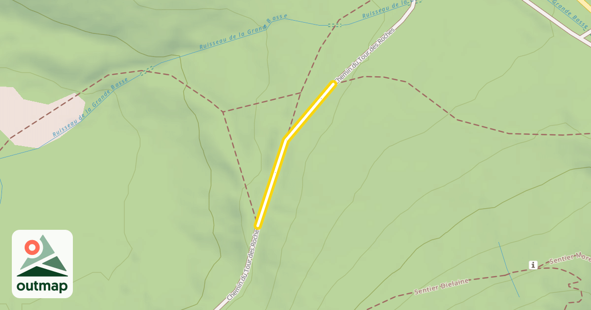 Map of Chemin du Tour des Roches