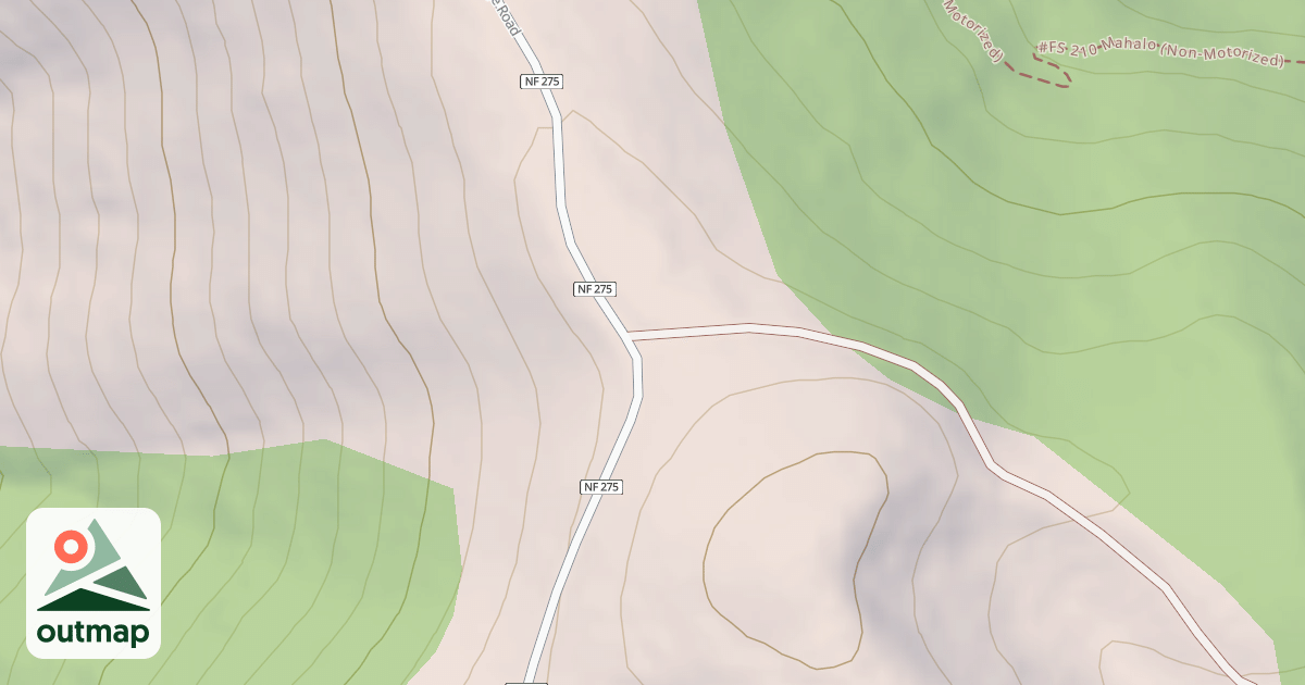 Map of GARDINER PEAK SPUR