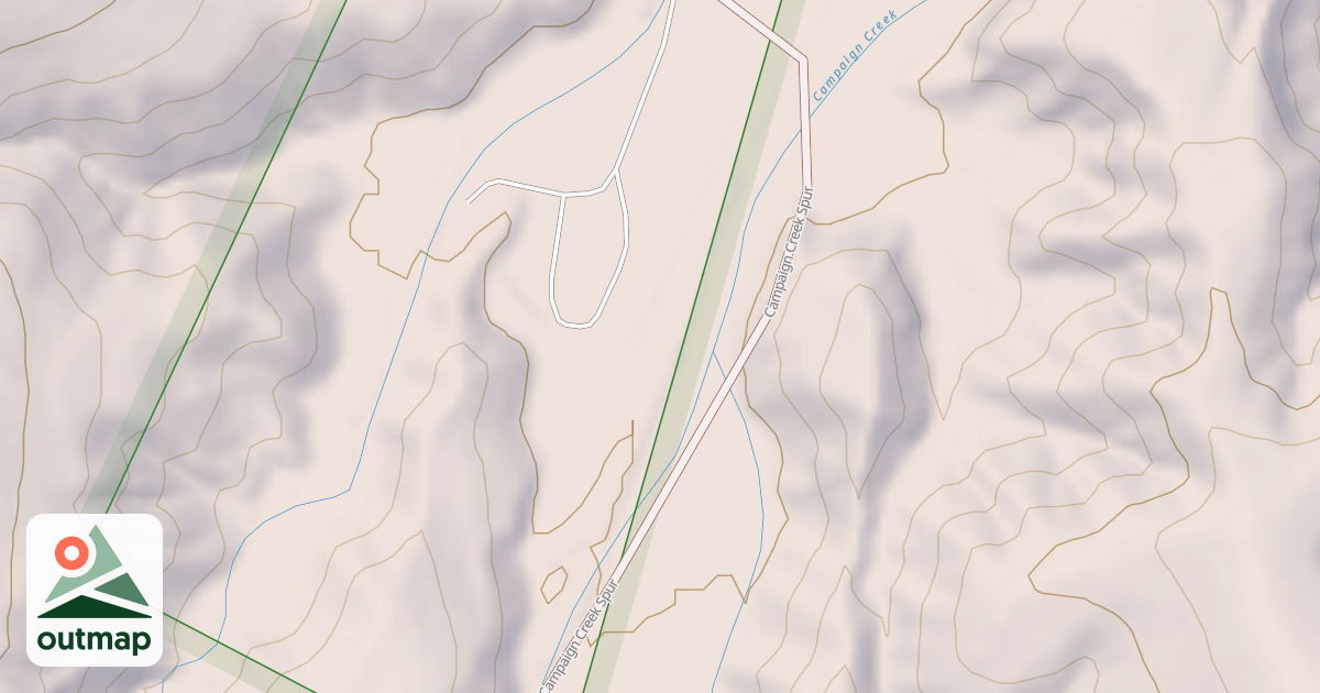 Map of CAMPAIGN CREEK SPUR