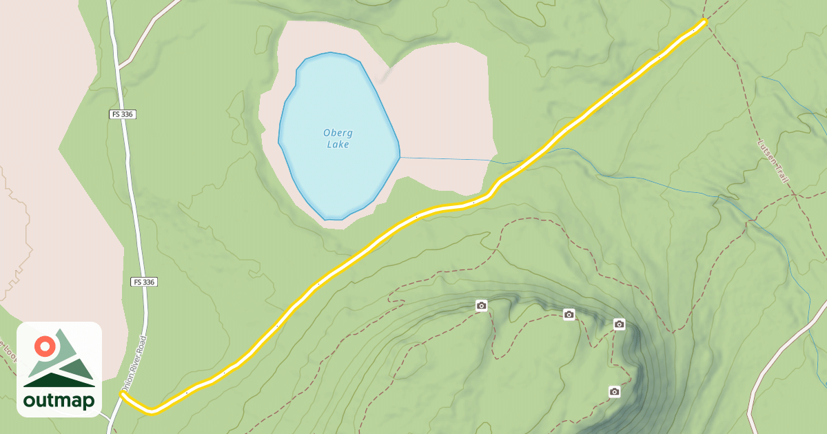 Map of Oberg Lake Loop